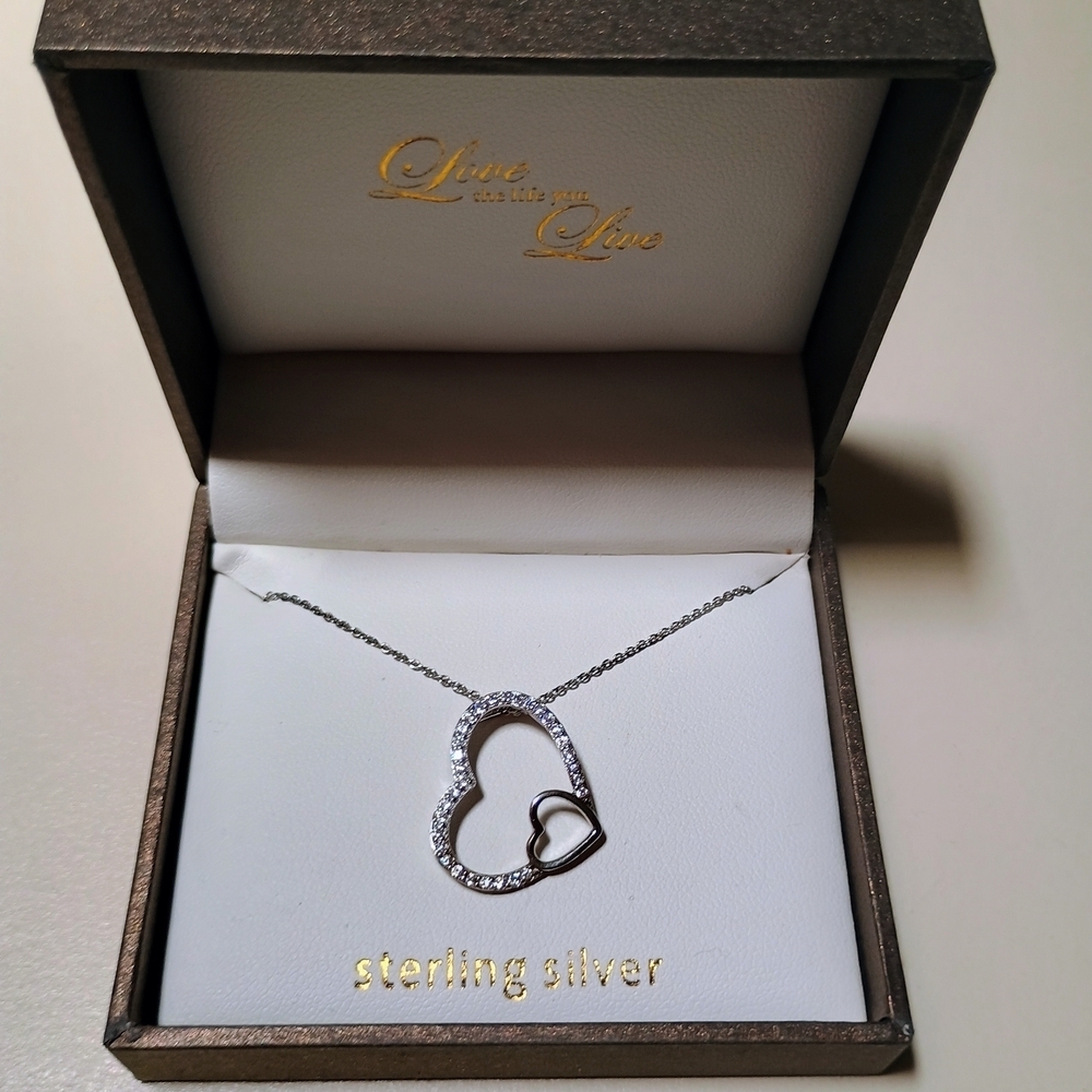 Silver Heart Pendant Necklace